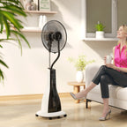 3L Misting Fan with 3 Modes and 3 Speeds, Made of Plastic and Metal, 50x40x125 cm, White and Black