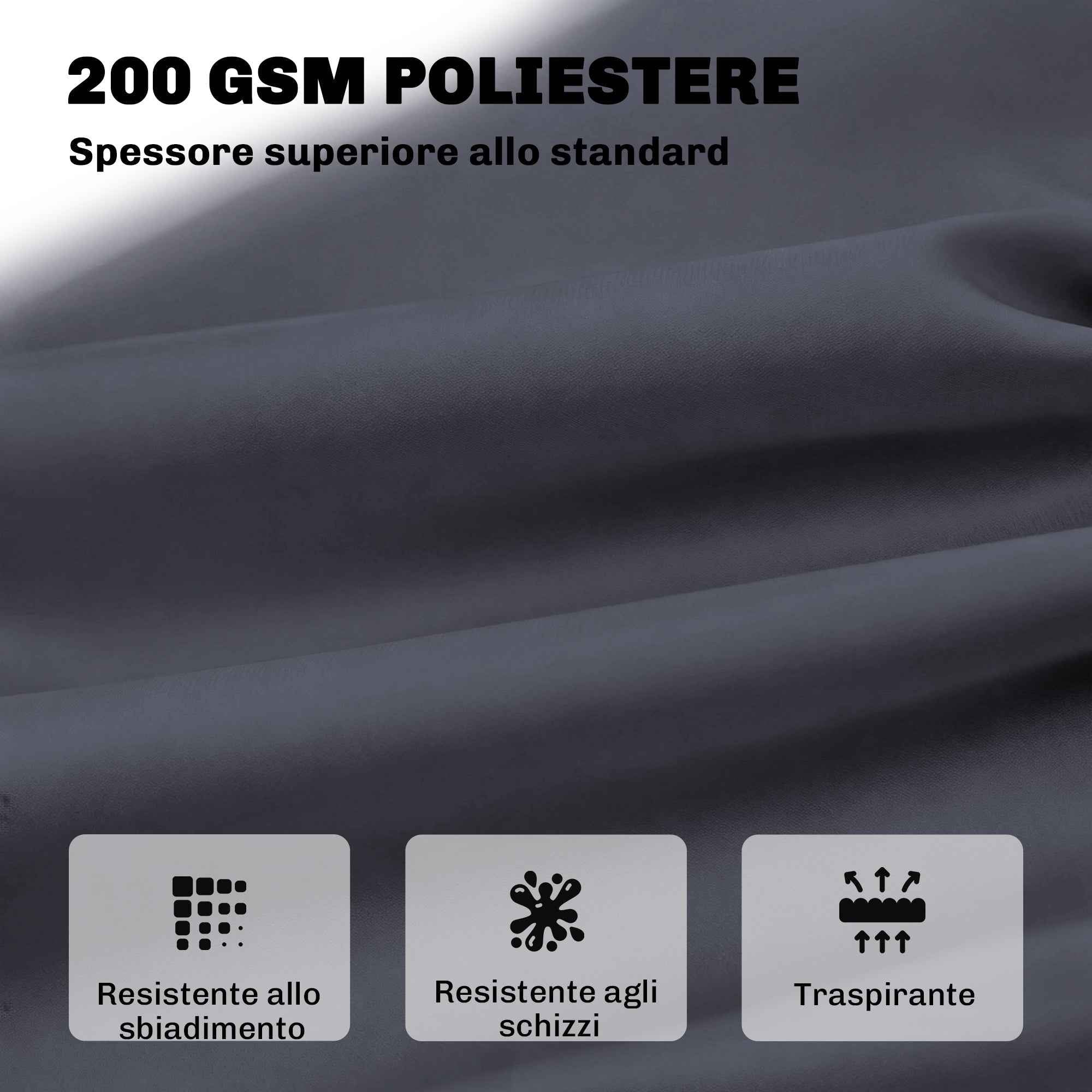 Outsunny Capitonné Style Garden Cushion with 6 Ties, in Cotton and Polyester, 150x98x8 cm, Dark Grey