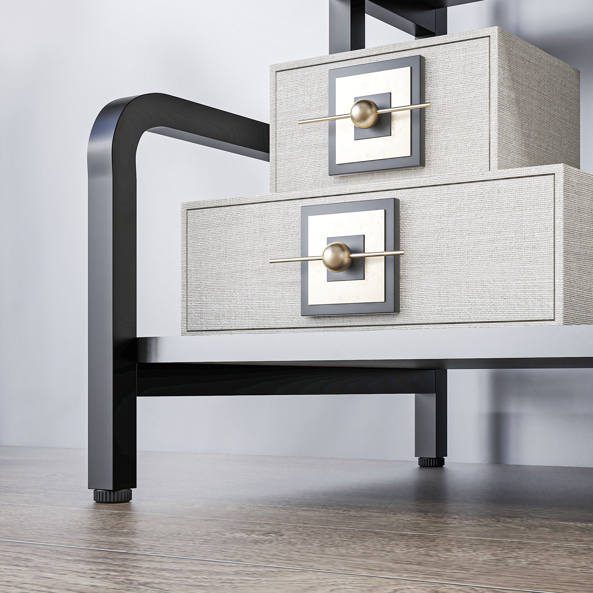 HOMCOM 3-Tier Industrial Printer Stand, Metal and Chipboard, 55x40x77 cm, Black