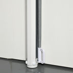 Dog Gate, Extendable up to 115 cm, Polyester and Steel, 115 x 82.5 cm, White and Grey