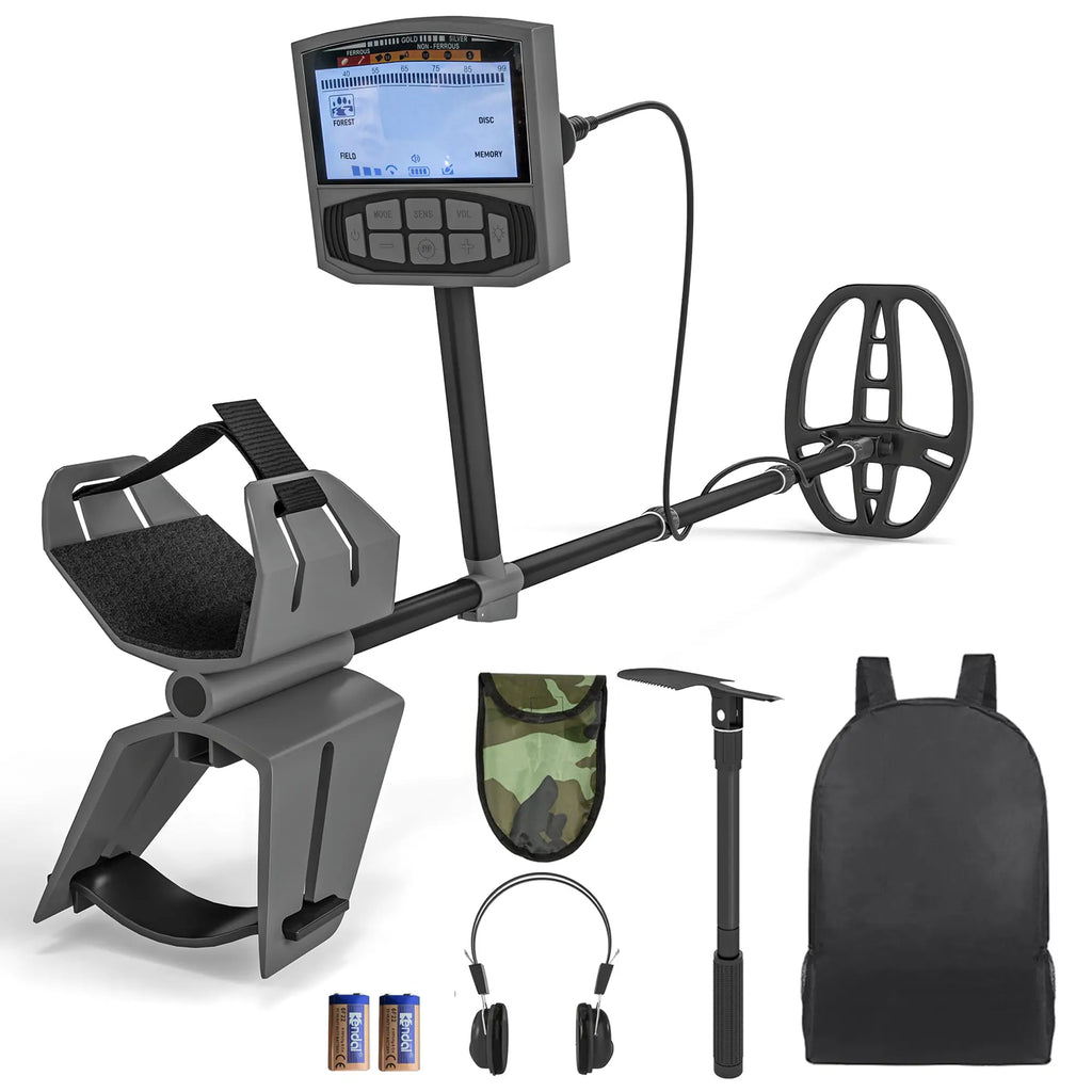 Professional Metal Detector with 5 Modes, IP68 Waterproof and Backlit LCD Display