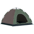 2-Person Camping Tent with Carrying Bag, Hooks for Lamps and Storage Pockets, 210x210x135 cm