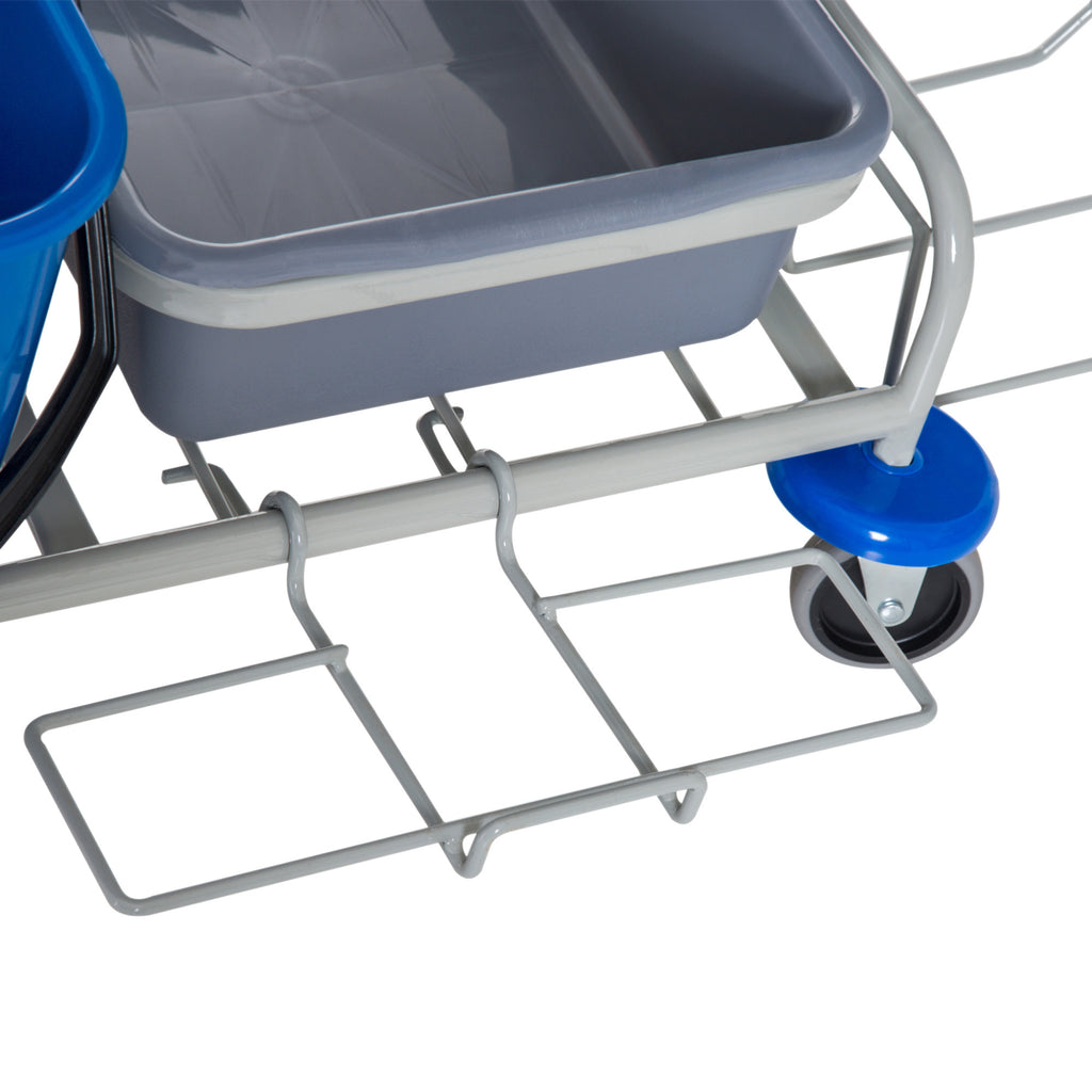 Multipurpose Professional Cleaning Cart with 4 Buckets Wheels Canvas Bag 118 × 73 × 103cm