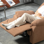 Manual Relax Chair Reclining 150° with Fabric Footrest, 93x88x102cm, Dark Brown