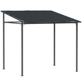 Pergola with Velcro Fasteners, in Metal and Polyester, 238x238x235/194 cm, Dark Grey