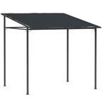 Pergola with Velcro Fasteners, in Metal and Polyester, 238x238x235/194 cm, Dark Grey
