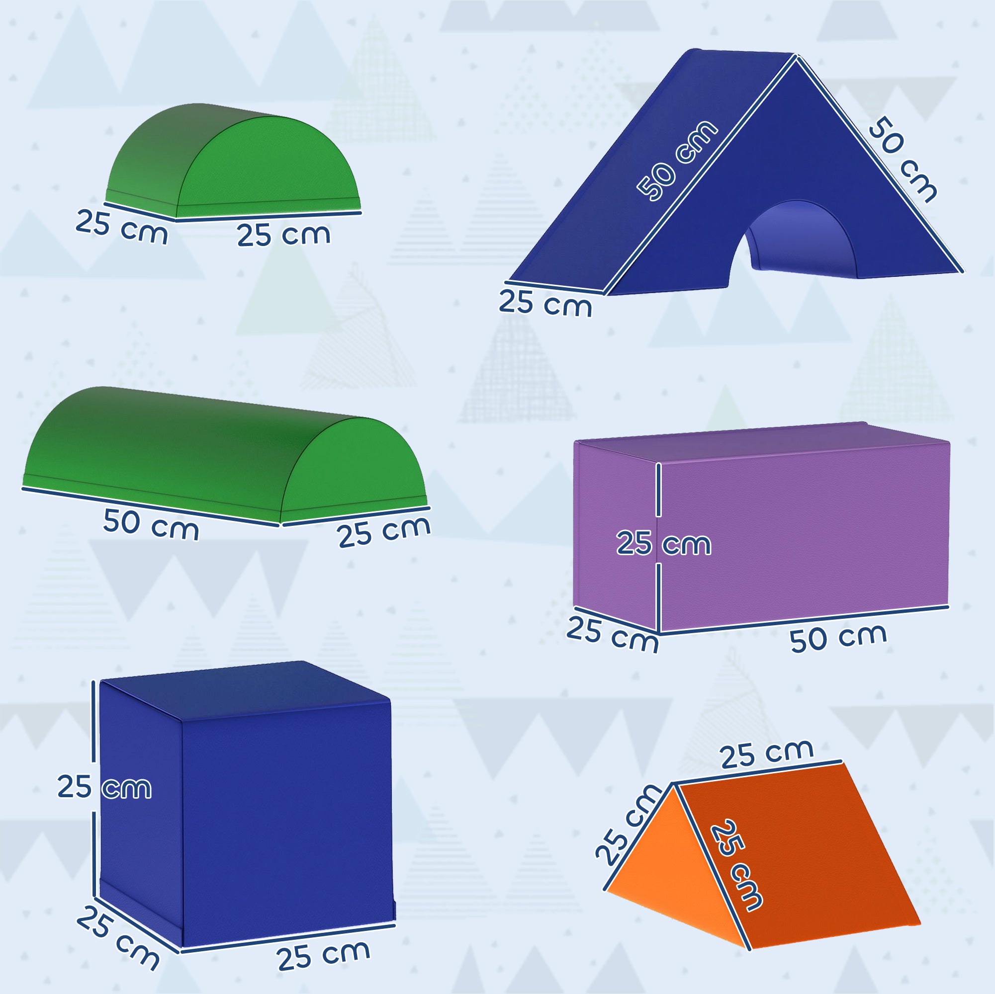 Soft Construction Set for Kids 1-3 Years Old with 11 Shapes, PU and EPE, Various Colors