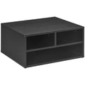 Office Printer Stand with 3 Open Shelves, 2 Levels, 47 x 40 x 22.5 cm, Black