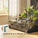 PawHut 36L Aquarium with Integrated Filter, 30 x 30 x 45.5 cm, Black