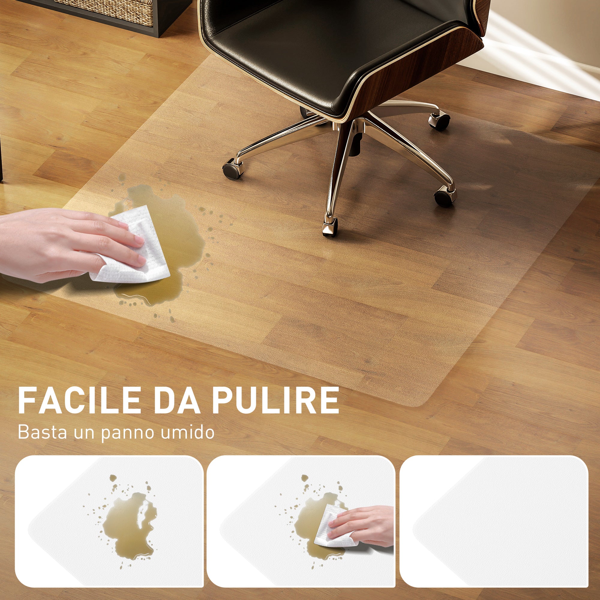 120x120cm Clear Plastic Floor Protector for Office Chairs