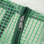 Garden Greenhouse with PE Cover, Stakes and Extended Edges, 120x60x60cm, Green