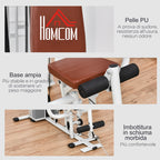 Multifunctional Fitness Station for Home and Gym with 4 Padding, in Steel and PU, 150x110x210 cm, White