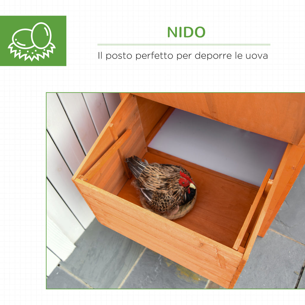 Prefabricated Wooden Chicken Coop with Nesting Box and Removable Tray