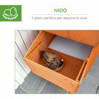 Prefabricated Wooden Chicken Coop with Nesting Box and Removable Tray