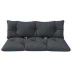 Outsunny 2-Piece Garden Cushion Set for Sofas and Pallets in Polyester with Thick Filling, Charcoal Grey