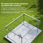 Outsunny Outdoor Pergola Cover Anti-UV in Beige Polyester with 8 Drainage Holes, 392x350 cm