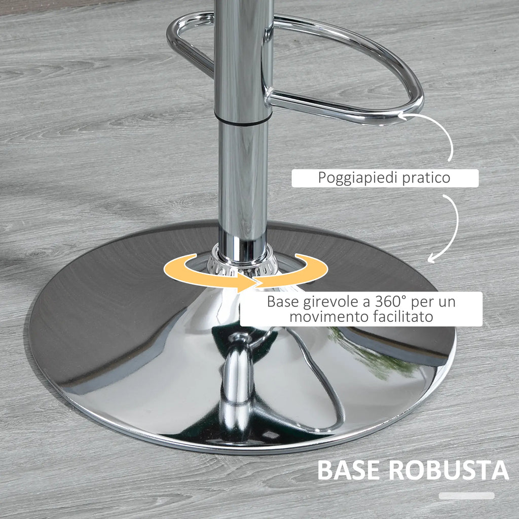 Set of 2 Modern Swivel Bar Stools with High Backrest and Footrest, Height-Adjustable Padded Kitchen Stools in Green Fabric, 41x51x97-117cm