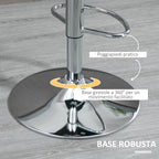 Set of 2 Modern Swivel Bar Stools with High Backrest and Footrest, Height-Adjustable Padded Kitchen Stools in Green Fabric, 41x51x97-117cm