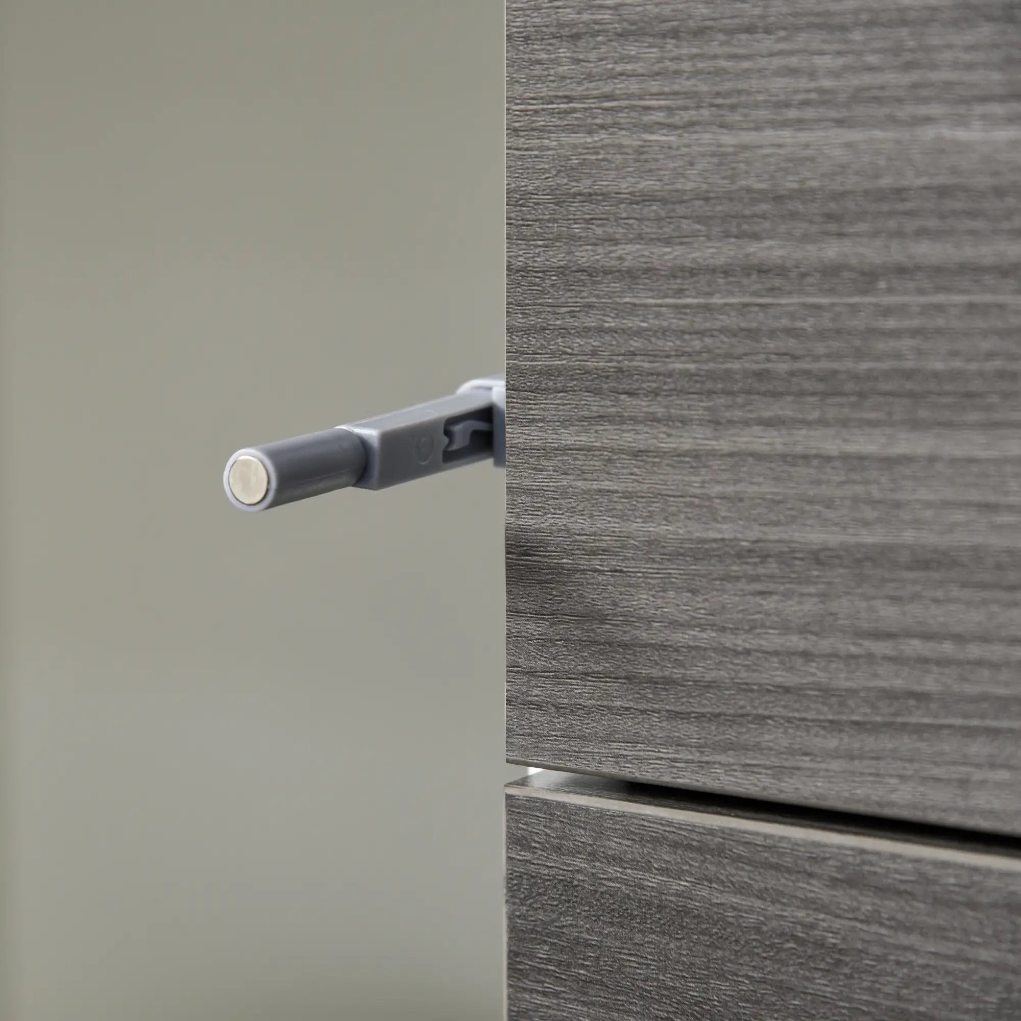 2-Drawer, 2-Door Cabinet, Push-Open, 2-Drawer, 2-Door Storage Unit for Home and Office, 79x36x74cm, Light Grey and White