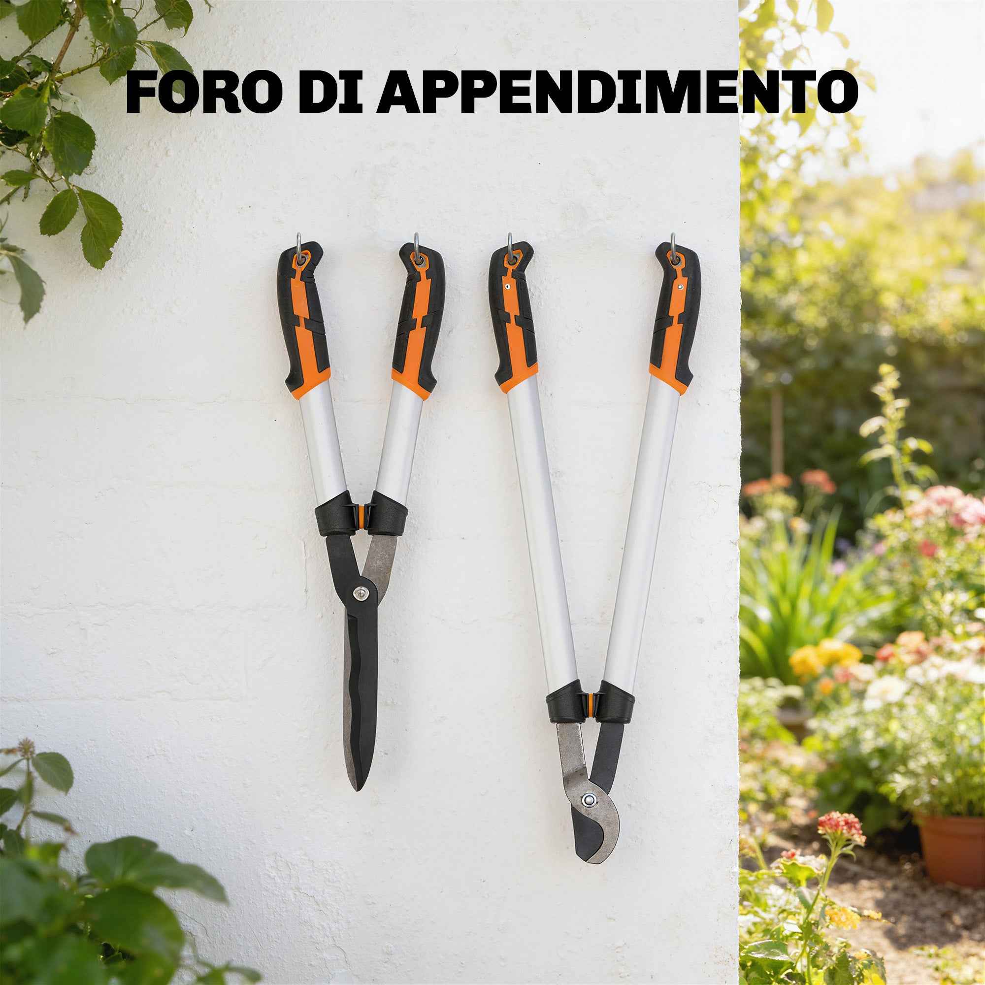 Outsunny 4-Piece Gardening Set with Secateurs, Loppers, Pruning Shears, and Folding Saw