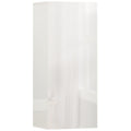 HOMCOM Bathroom Cabinet with 2 Adjustable Glass Shelves and Handleless Door, Gloss White