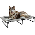 Foldable Dog Bed with Mesh Fabric for Indoor and Outdoor Use, 107 x 61 x 20 cm, Light Grey