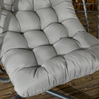 Hanging Armchair in PE Rattan with Cushion, Folding Seat and Steel Structure, Grey - Borgè