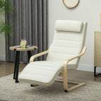 Heated and Massage Relaxing Chair with Adjustable Footrest and Remote Control, 67x95x101 cm, Cream