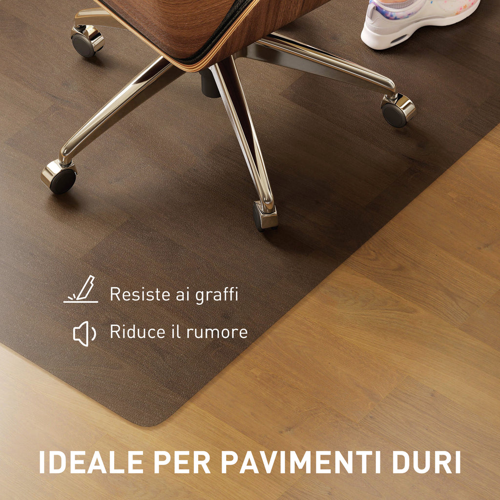 120x90cm Transparent Black Plastic Floor Protector for Office Chairs