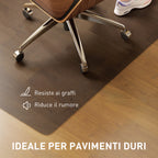 120x90cm Transparent Black Plastic Floor Protector for Office Chairs