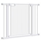 Push-On Extendable Dog Gate with Automatic Closing for Spaces 75-103cm, White - Borge' Group Limited