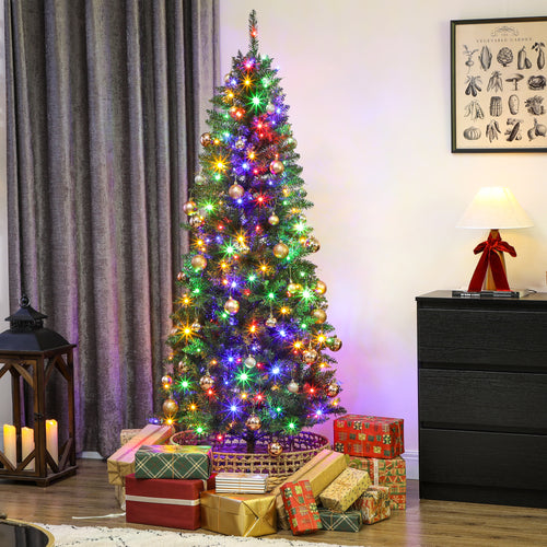 180cm Illuminated Christmas Tree with 250 White and Colourful Lights, 899 Branches and 9 Lighting Modes