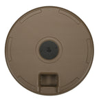 Umbrella Base with 2 Built-in Knobs, HDPE and Steel, Ø51x36 cm, Brown and Black