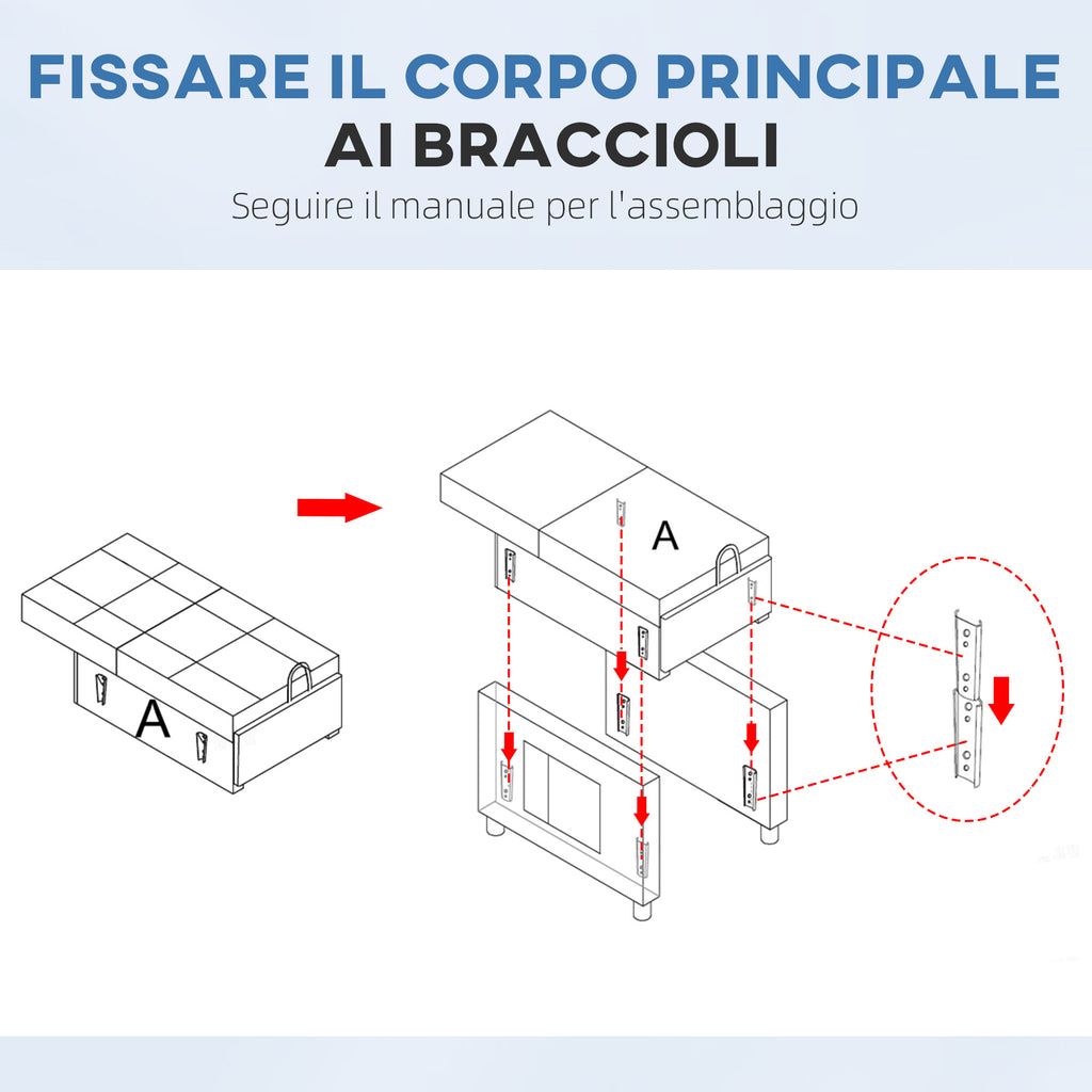 Single Reclining Armchair Bed on 3 Levels with Extra Cushion, 69x82x85cm, Light Grey