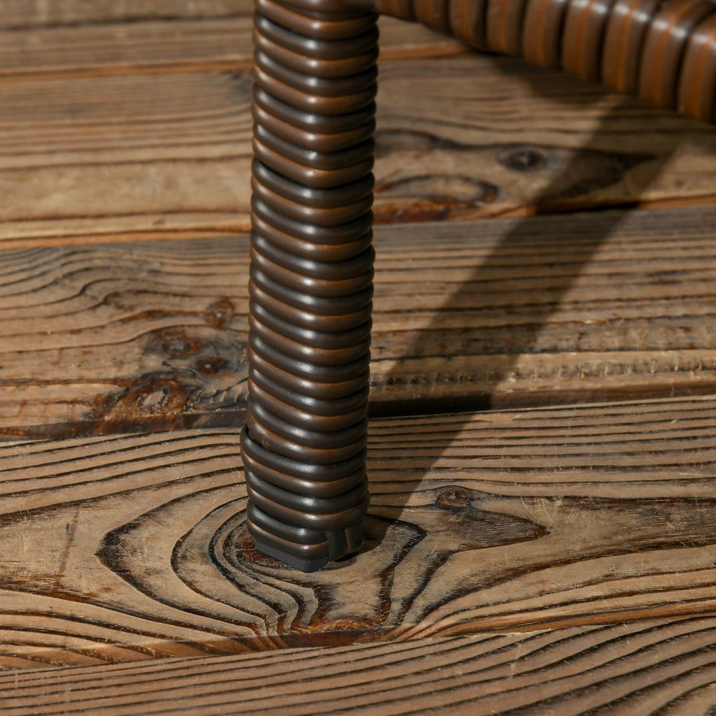 Outsunny garden set in Rattan with 2 modern chairs and coffee table, 138x60x87 cm, brown - Borgè