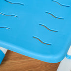 Children's Desk 6-12 Years Adjustable with LED Light, Lectern and Pen Holder, in MDF, PP and Steel, Blue