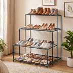 Outsunny 4-Tier Steel Plant Stand, 94x84x110cm, Dark Green