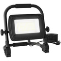 6500k LED Work Spotlight with Swivel Head and Support, in Aluminum and Metal, 25.5x16x25.5 cm, Black