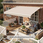 Outsunny Replacement Canopy for Retractable Awning, UV 50+ Polyester, 3.5x2.5 m, Cream