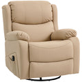 Reclining Relaxing Chair with 8 Massage Points, Heating and Footrest, 87x97x100 cm, Beige