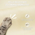 HOMCOM 155° Reclining Office Chair with Footrest, Double Padding and Faux Leather Upholstery, Beige