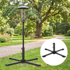 Outsunny Folding Cross Base for 38-48mm Umbrellas, Patio Stand, Dark Grey