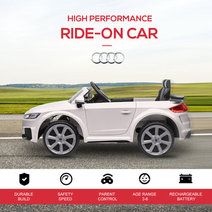 Homcom Children's electric machine 3-5 years Audi TT with remote control, opening goalkeeper and LED headlights, white