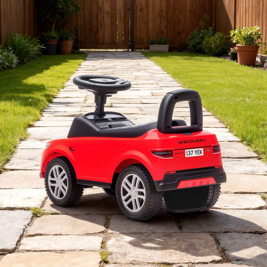 AIYAPLAY Land Rover Licensed Ride-On Toy Car with Horn and Storage Space, 65.5x28x42 cm, Red