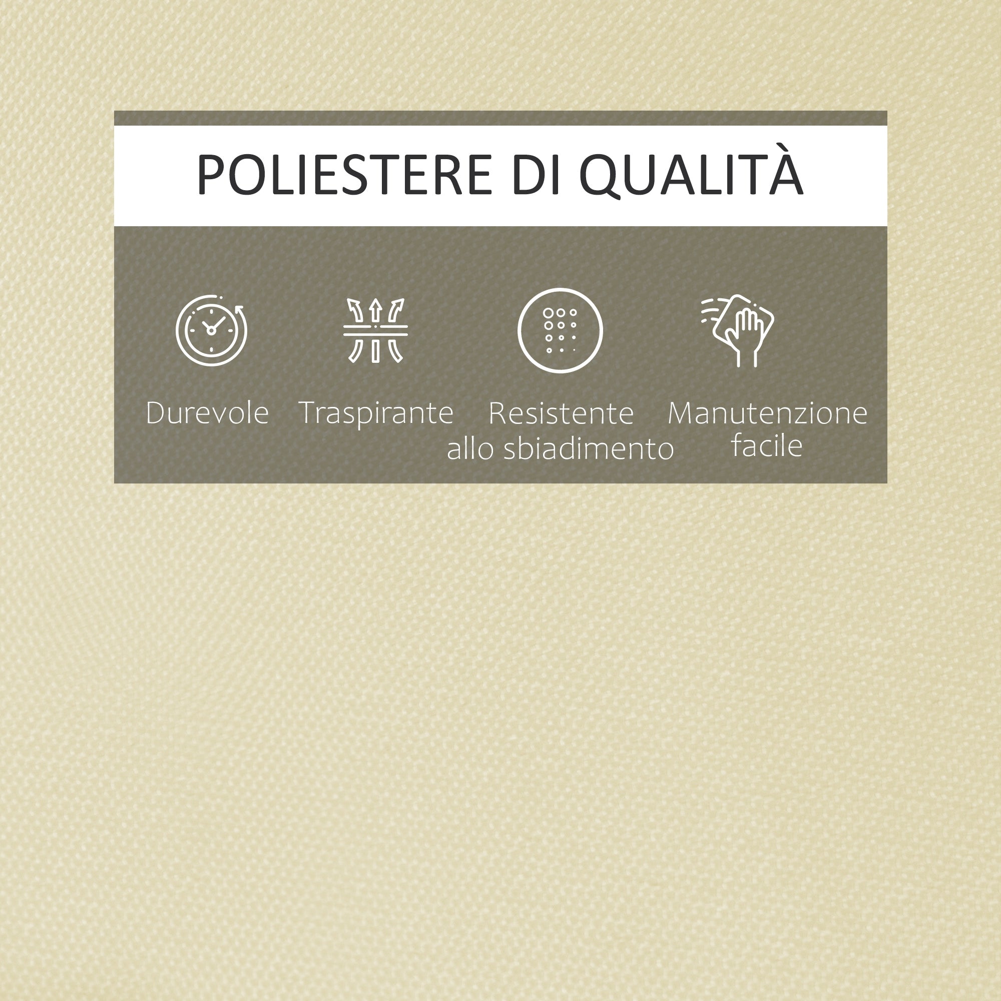 Garden Sun Lounger Cushion 198x53x5cm Cream White