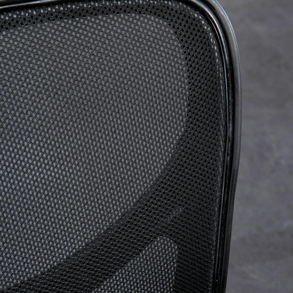 Ergonomic office chair with adjustable height, lumbar support and headrest, 66x61x106-116cm black - Borgè