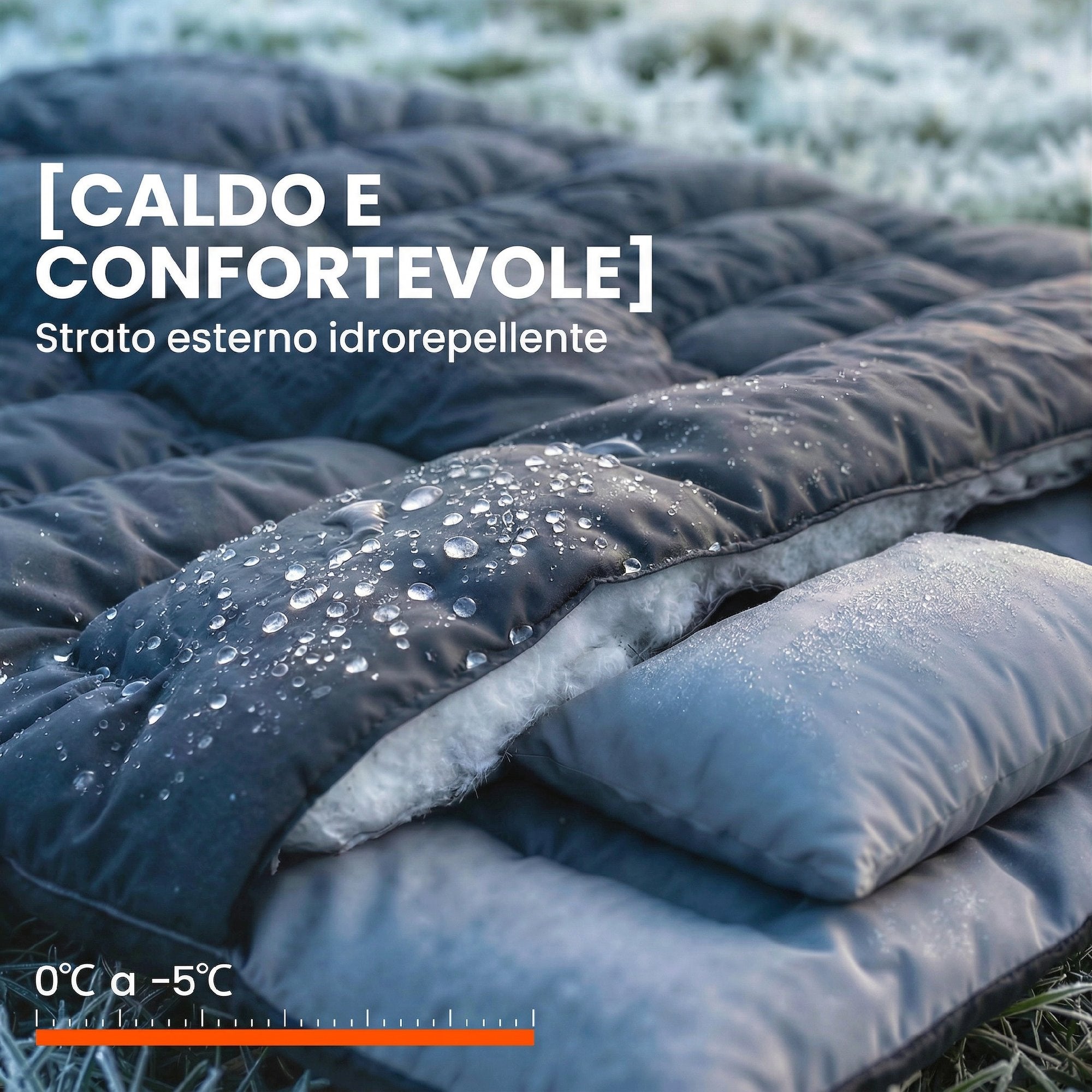 Outsunny Double Sleeping Bag for 2 Adults with Pillows, 230x165 cm, Black