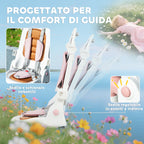 5-in-1 Children's Tricycle with Push Handle and Removable Cover, 96.5x49x101 cm, Pink