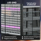 Indoor Mosquito Lamp 8W with Chain and Protection Net, 49x6x25 cm, Black