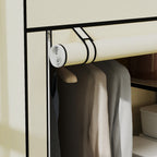 HOMCOM Portable Wardrobe Space-Saving Closet, 103x43x162.5cm, Cream